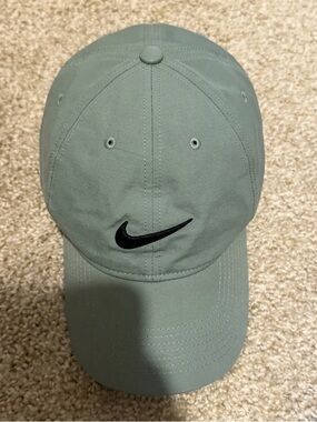 Nike Sage Green Unstructured Swoosh Baseball Cap
